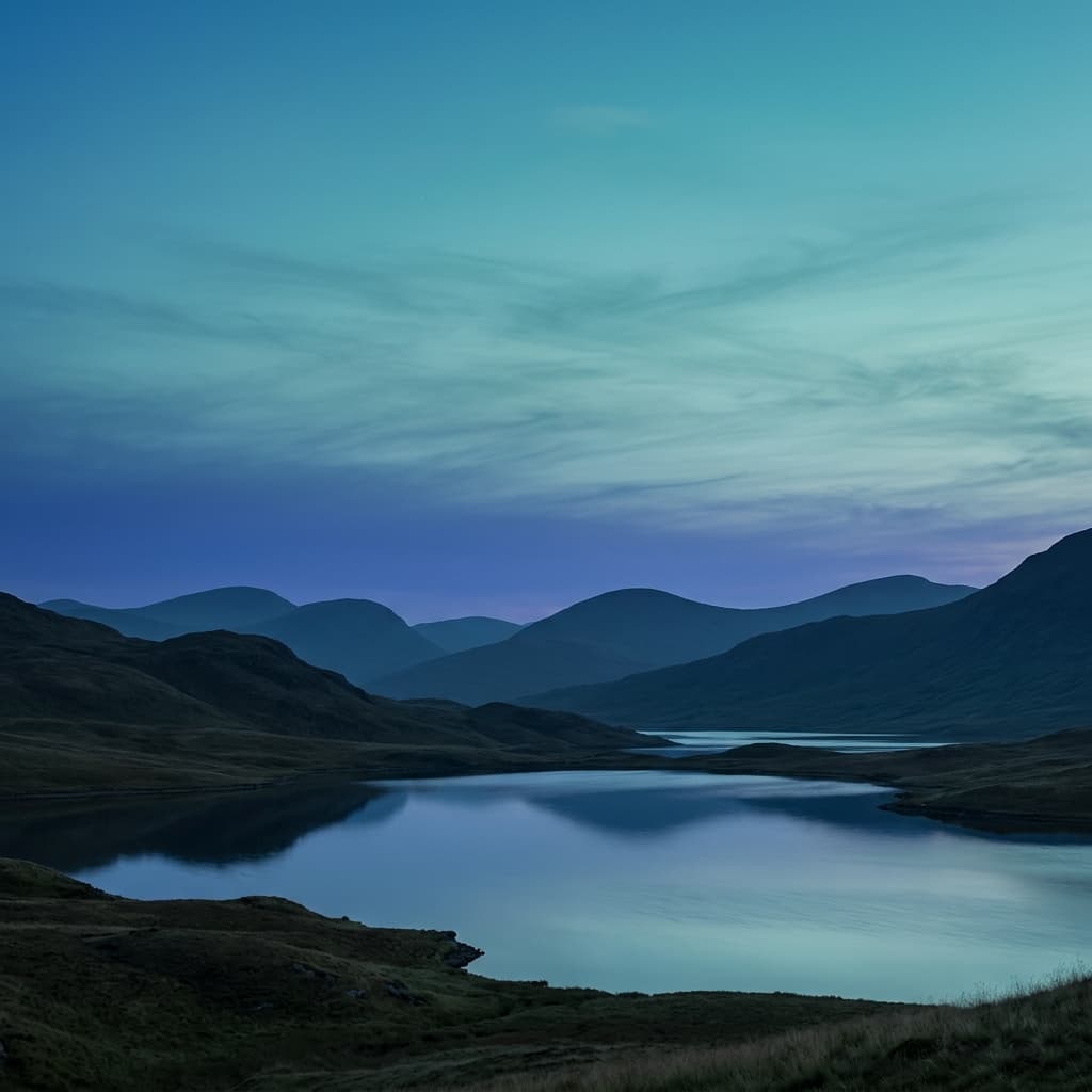 Tranquil landscape dark